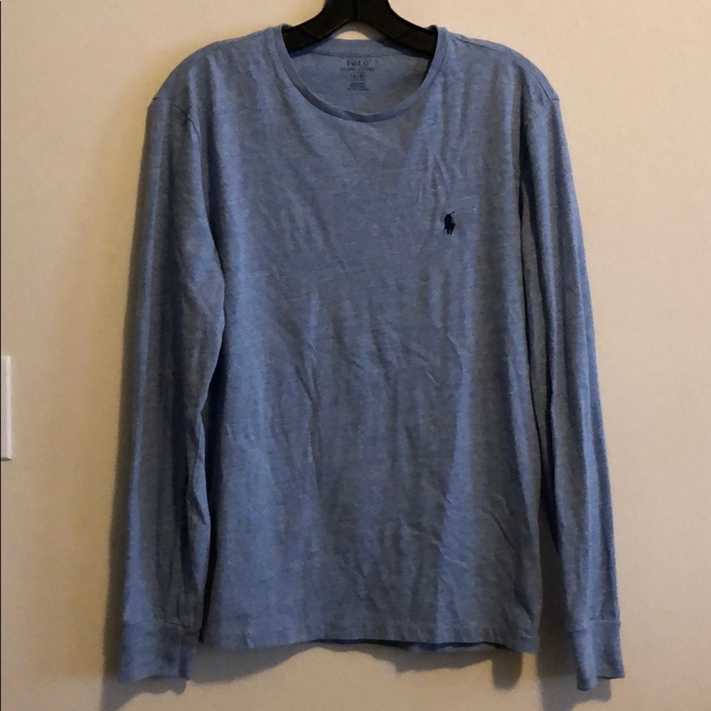 New Ralph Lauren Polo logo embroidered boxy long sleeve crewneck cotton t-shirt